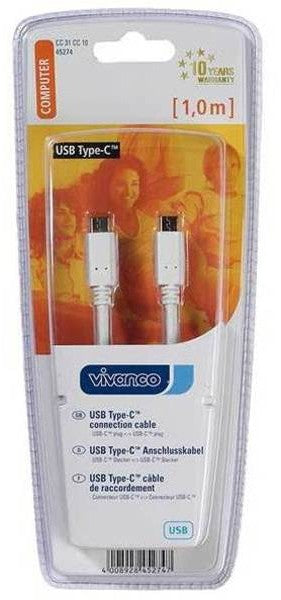 Vivanco cable USB-C 1m (45293)