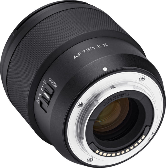 Samyang AF 75mm f/1.8 lens for Fujifilm