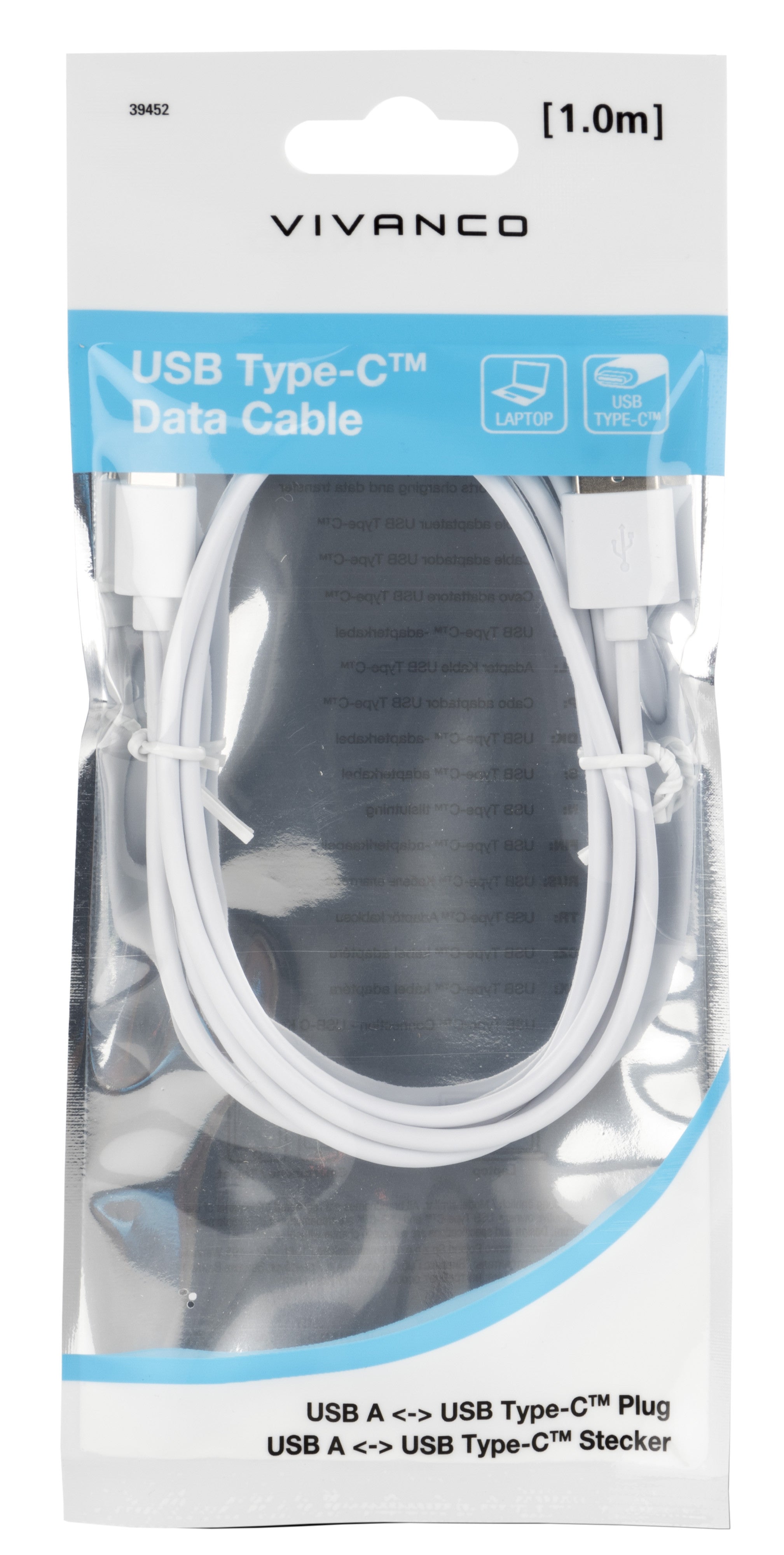 Vivanco cable Polybag USB-C Data 1m (39452)