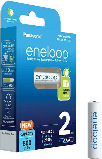 Rechargeable batteries PANASONIC ENELOOP AAA 800 mAh 2 szt (BK-4MCDE/2CP)