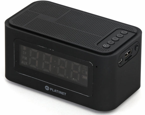 Enceinte sans fil Platinet + réveil Bluetooth 5W PMGC5B