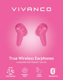 Casque sans fil Vivanco Fresh Pair BT, rose (60631)