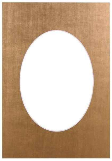 Passepartout 30x40, dark gold oval