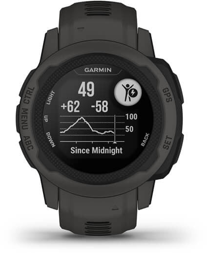 Garmin instinct 2s 201 cm 079" mip 40 mm numérique 156 x 156 pixels graphite gps satellite