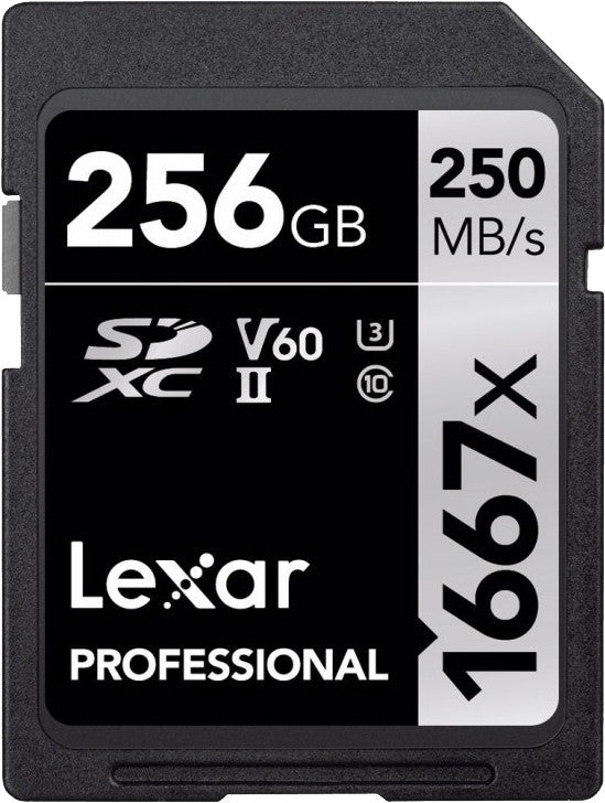 Lexar memory card SDXC 256GB Professional 1667x UHS-II U3 V60
