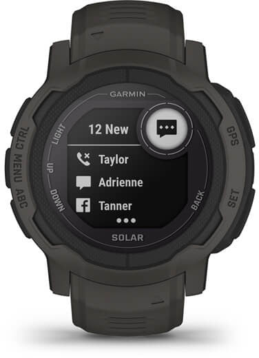 Garmin Instinct 2 Solar 2,29 cm (0,9") MIP 45 mm Numérique 176 x 176 pixels Graphite GPS (satellite)