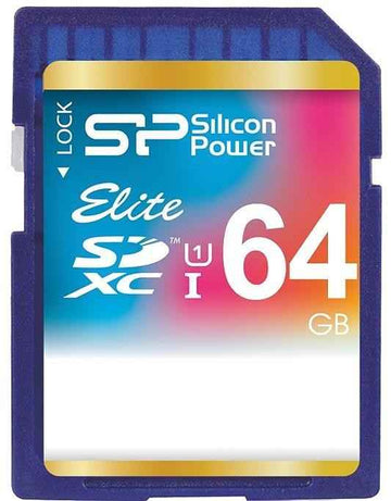 Carte mémoire Silicon Power SDXC 64 Go Elite