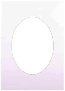 Passepartout 30x40, ultra white oval