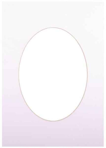 Passepartout 30x40, ultra white oval