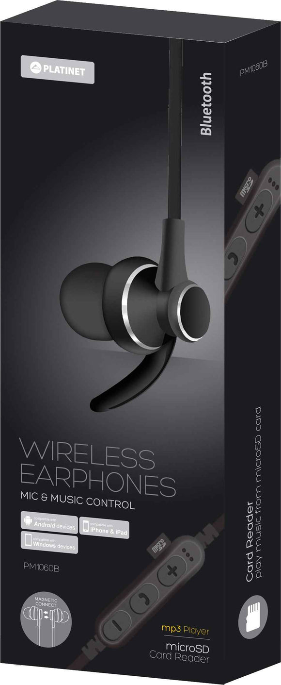 Casque sans fil Platinet Sport PM1060, noir