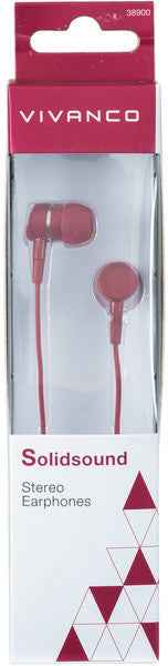 Vivanco earphones Solidsound, red (38904)