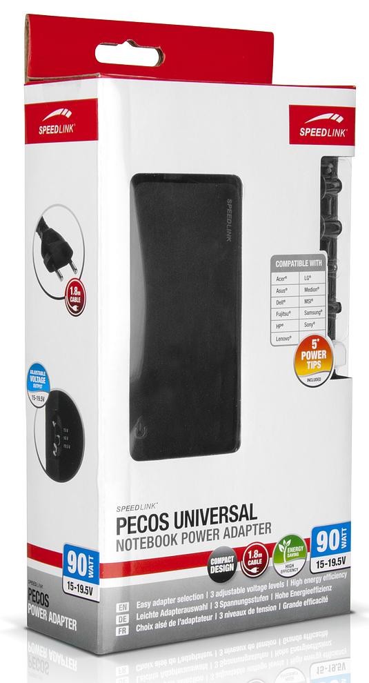 Adaptateur universel pour ordinateur portable Speedlink Pecos 90 W (SL-6955)