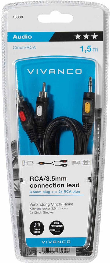 Vivanco cable 3.5mm - 2xRCA 1.5m (46030) - 0