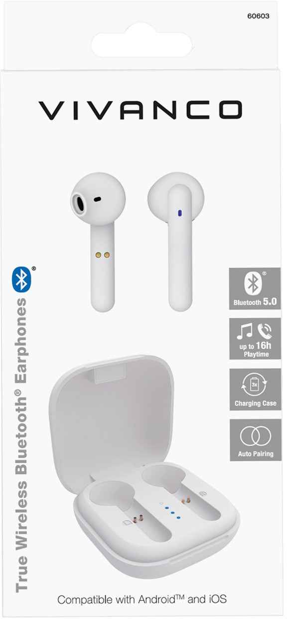 Casque sans fil Vivanco Urban Pair, blanc (60603)