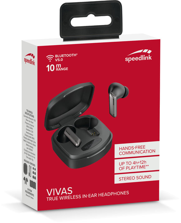 Écouteurs sans fil Speedlink Vivas True Wireless, gris (SL-870200-GY)