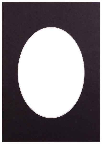 Passepartout 15x21, black oval