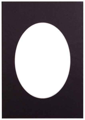 Passepartout 15x21, black oval