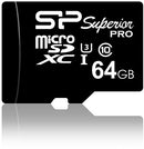 Silicon Power memory card microSDXC 64GB Superior Pro U3 + adapter