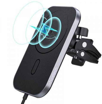 Choetech car phone holder + charger MagSafe T200-F, black