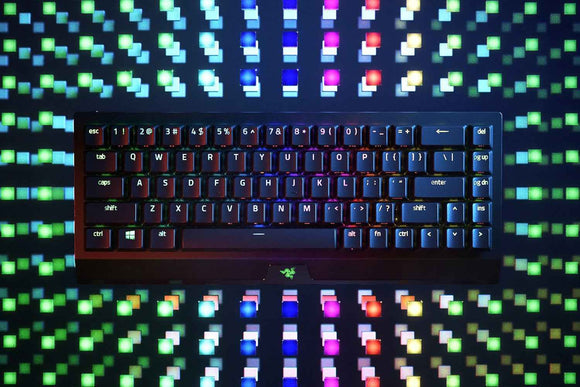  Razer BlackWidow V3 Mini HyperSpeed Gaming keyboard USB+RF Wireless+Bluetooth Yellow Switch, Black
