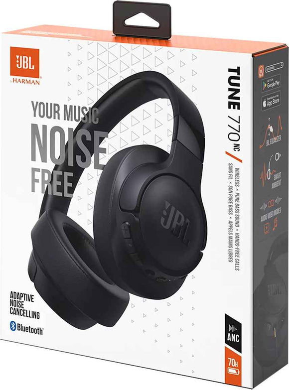 Casque supra-auriculaire sans fil Bluetooth JBL Tune 770NC, noir, EU
