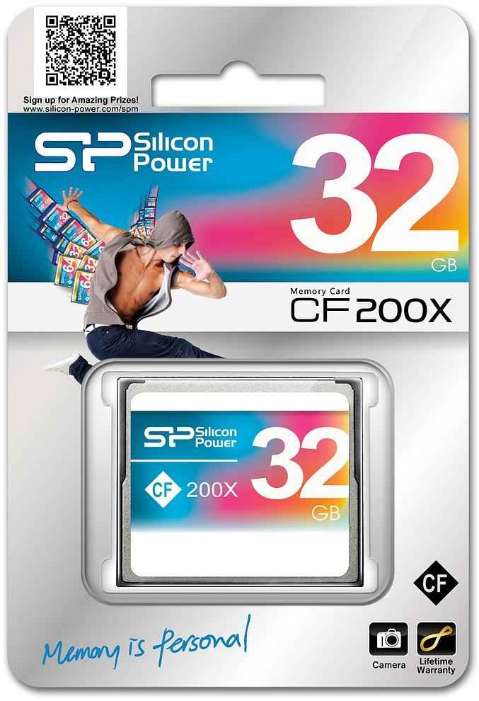 Carte mémoire Silicon Power CF 32 Go 200x