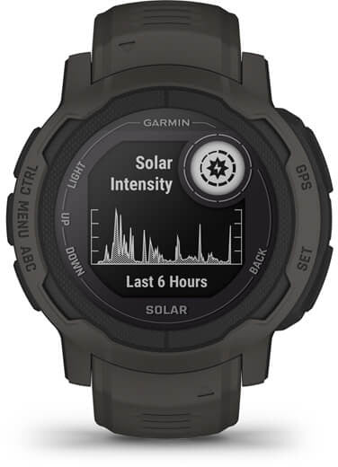 Garmin Instinct 2 Solar 2,29 cm (0,9") MIP 45 mm Numérique 176 x 176 pixels Graphite GPS (satellite)