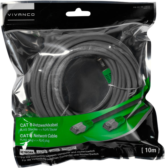 Vivanco network cable CAT 6 10m (45913)