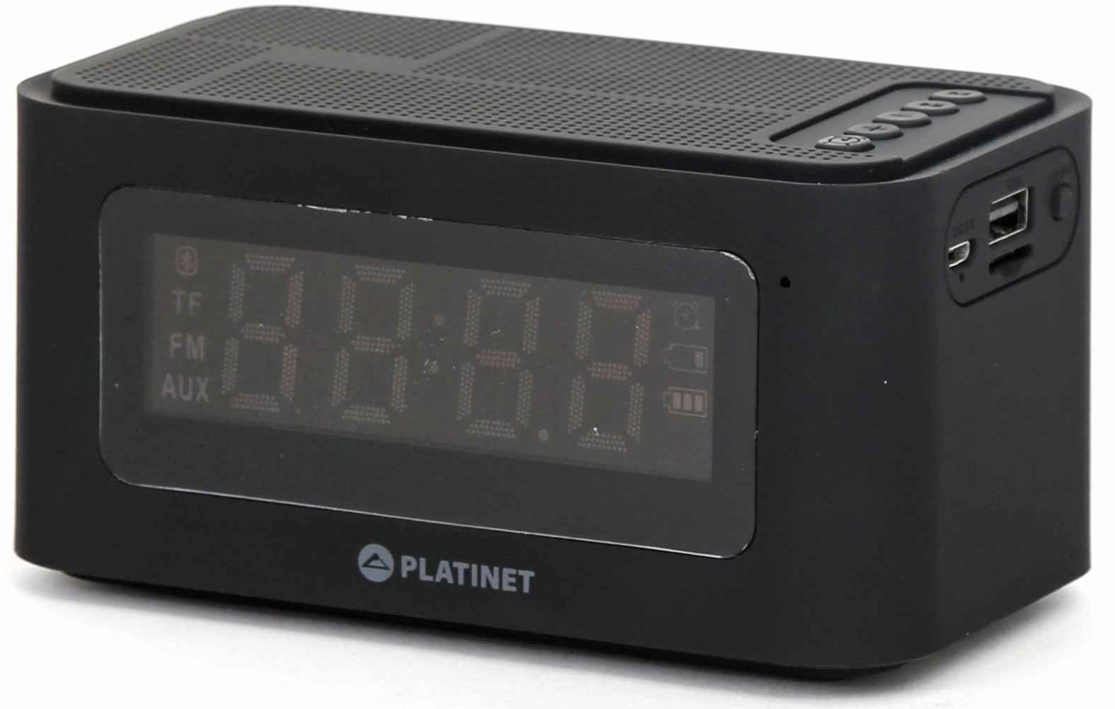 Enceinte sans fil Platinet + réveil Bluetooth 5W PMGC5B