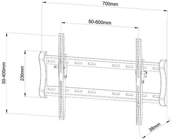 Support mural TV inclinable Vivanco BTI 6060 50 kg