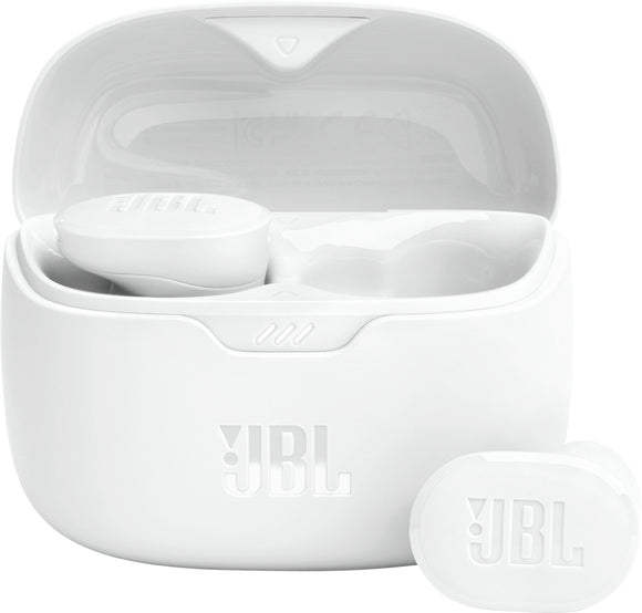 Écouteurs intra-auriculaires sans fil Bluetooth JBL Tune Buds TWS, blancs, EU