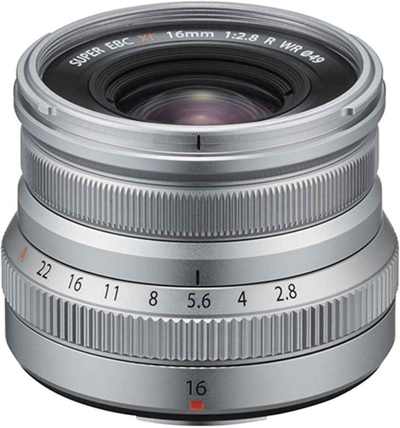 Objectif Fujifilm Fujinon XF 16 mm f/2,8 R WR, argent