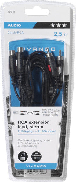 Vivanco cable 2xRCA - 2xRCA 2.5m (46018) - 0