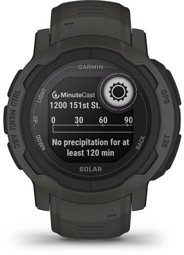 Garmin Instinct 2 Solar 2,29 cm (0,9") MIP 45 mm Numérique 176 x 176 pixels Graphite GPS (satellite)