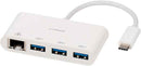 Adaptateur Vivanco USB-C - LAN + hub 3 ports (45388)