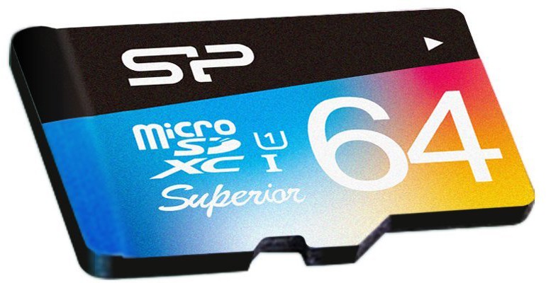 Silicon Power memory card microSDXC 64GB Superior UHS-I U1 + adapter