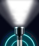 Lampe torche Platinet 5 W 2400 mAh, grise (45771)