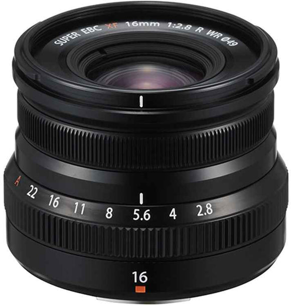 Objectif Fujifilm Fujinon XF 16 mm f/2,8 R WR, noir