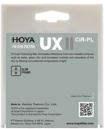 Hoya filter circular polarizer UX II 52mm