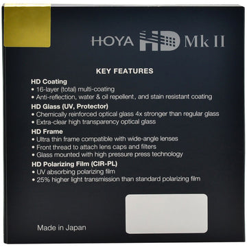 Hoya filter circular polarizer HD Mk II 62mm