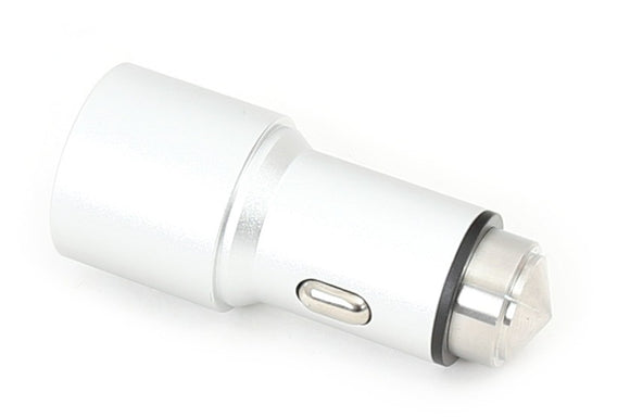Chargeur de voiture Omega 2xUSB 2100mA Métal, argent (43344)