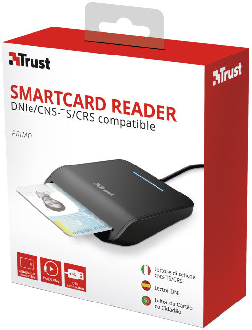 Trust Primo smart card reader Indoor USB CardBus+USB 2.0 Black