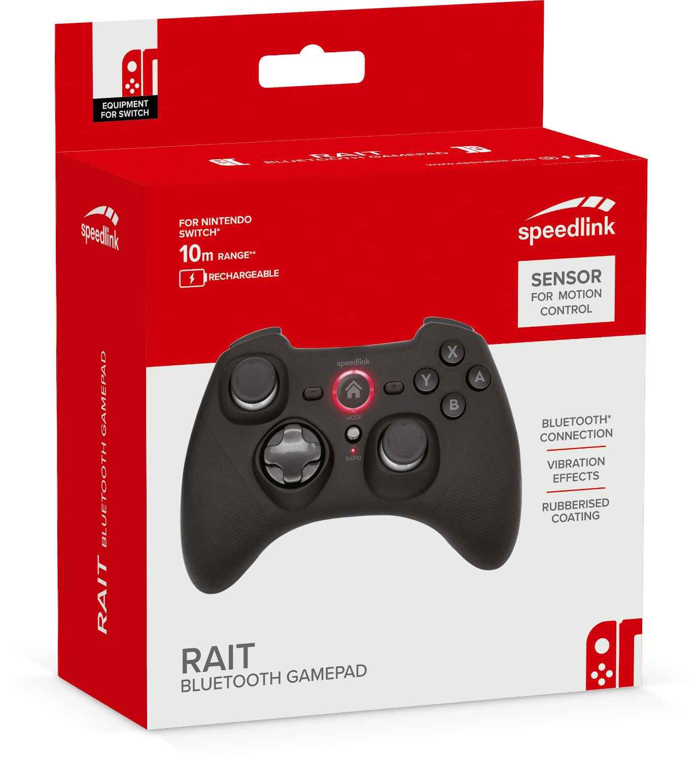 Manette de jeu sans fil Speedlink Rait Nintendo Switch/OLED/PC/Android (SL-330402-RRBK)