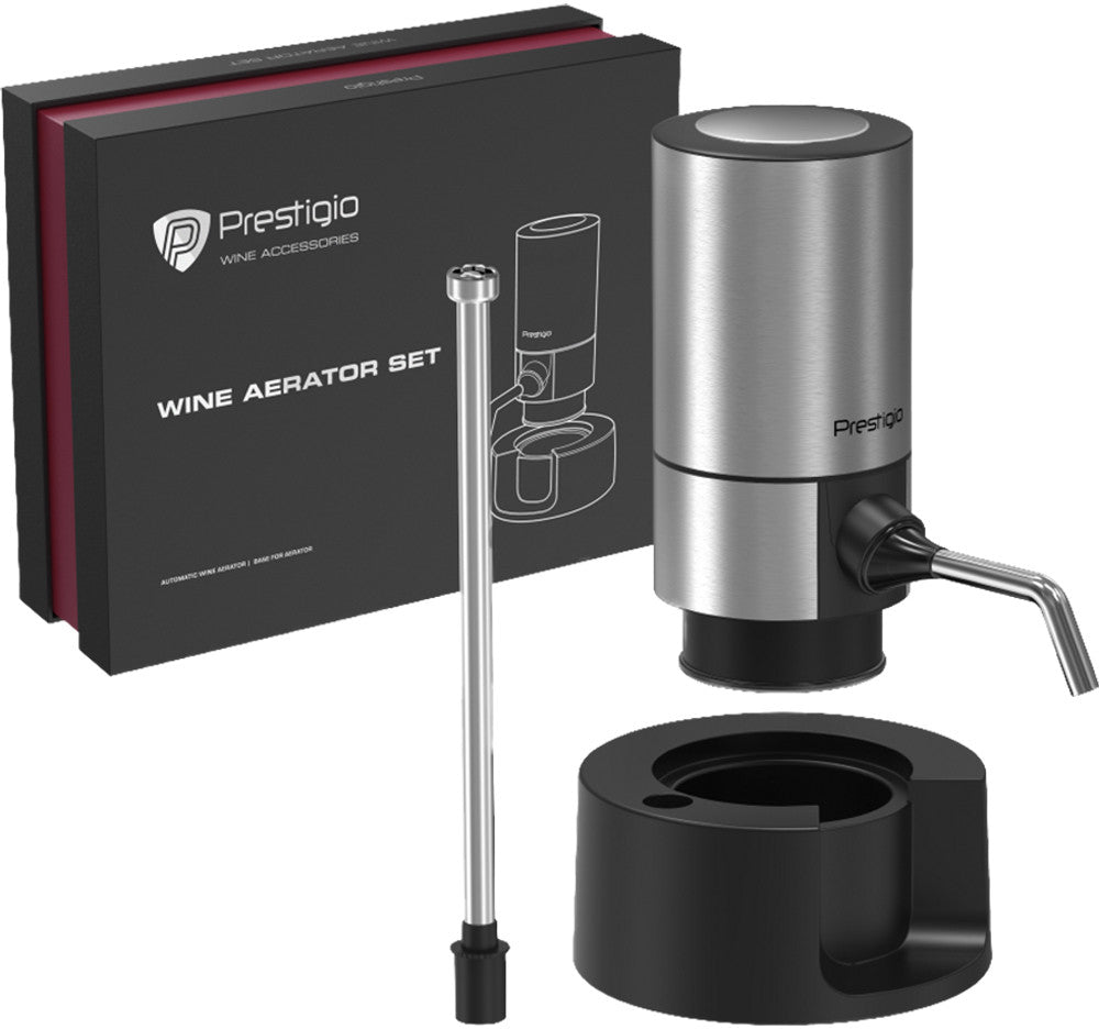 Distributeur de vin électrique à piles avec tube en acier inoxydable