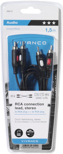 Vivanco cable 2xRCA - 2xRCA 1.5m (46012) - 0