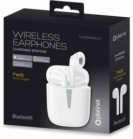 Écouteurs sans fil Platinet Thunderbolt, blancs (PM1010W)