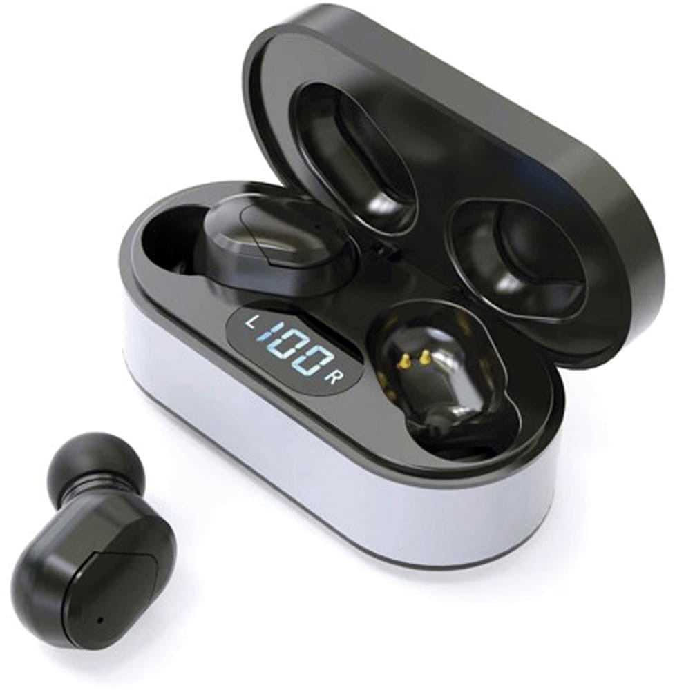 Écouteurs sans fil Platinet Sport Vibe + station de charge PM1050, noir
