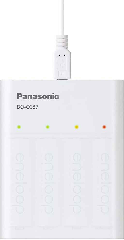 Chargeur Panasonic eneloop BQ-CC87USB + 4x1900