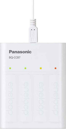 Chargeur Panasonic eneloop BQ-CC87USB + 4x1900