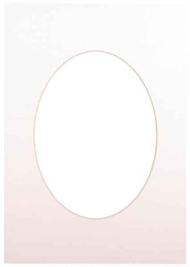 Passepartout 15x21, soft white oval
